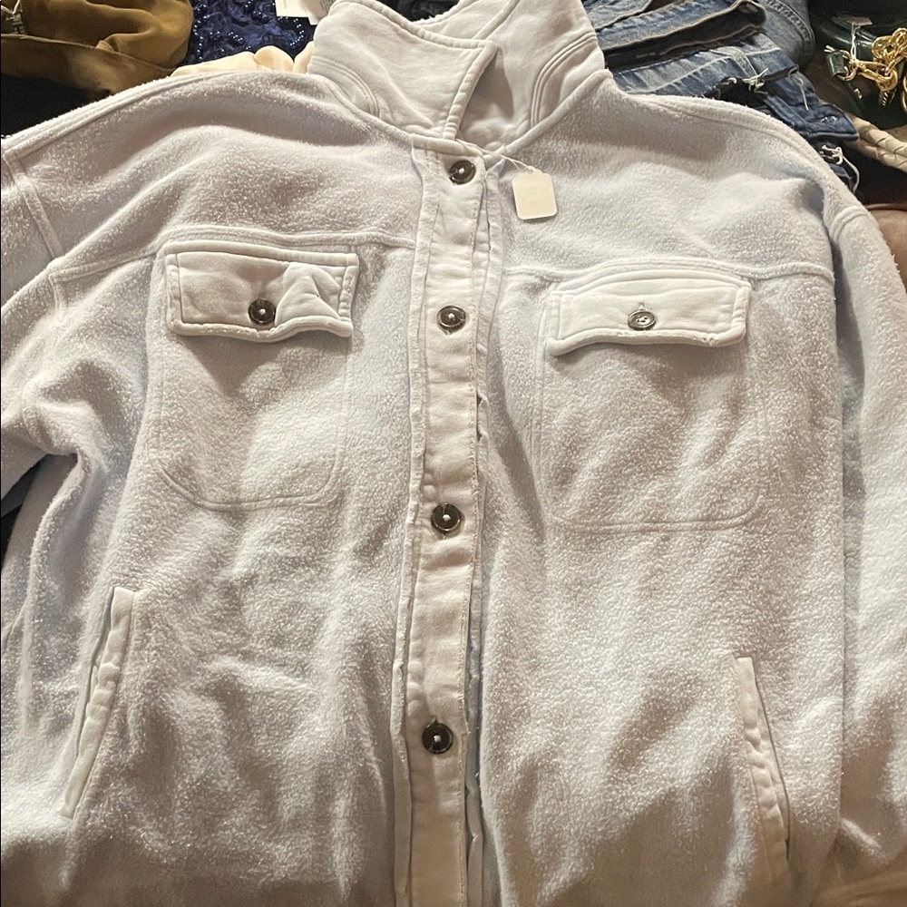 Free people Ruby Sherpa Button-Up Jacket